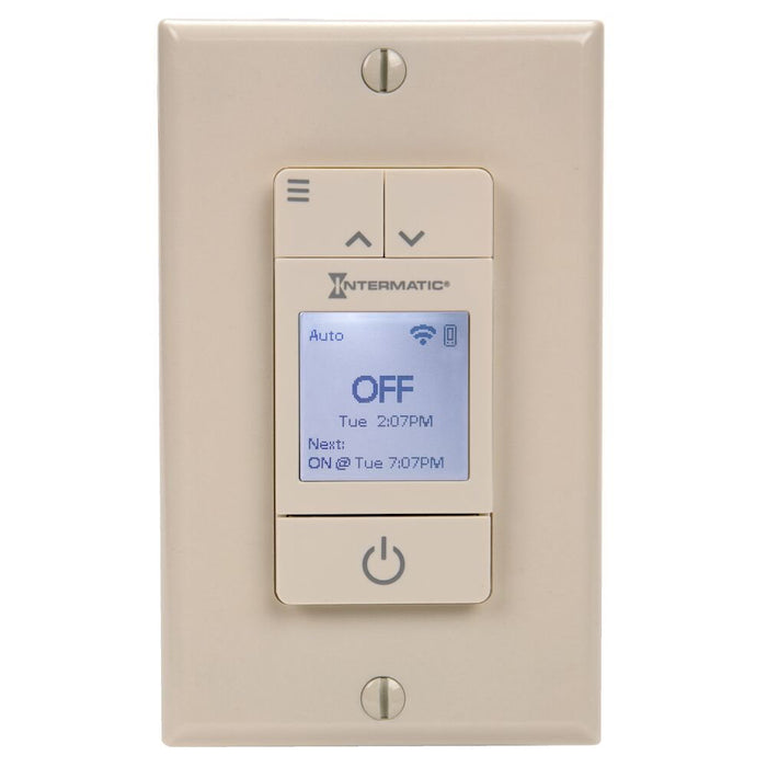 Intermatic - STW700LA - Ascend Smart 7-Day Programmable Wi-Fi Timer, 120 VAC, 15A, Light Almond