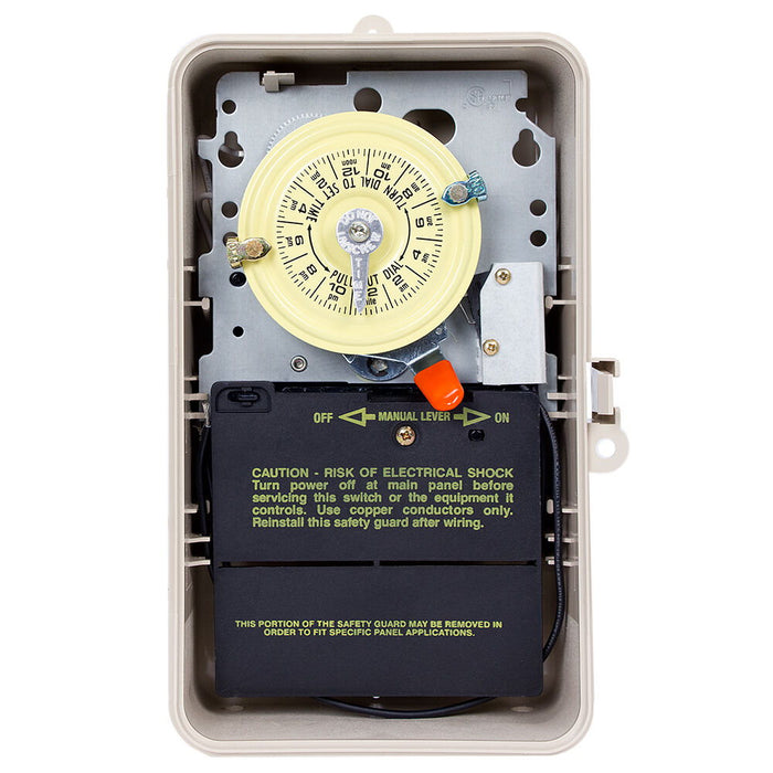 Intermatic - T104P201 - 24-Hour 208-277V Mechanical Time Switch, DPST, Pool Heater Protection
