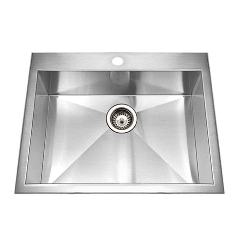 Houzer Nouvelle Undermount Single Bowl Kitchen Sink Stainless Steel, NOG-4150